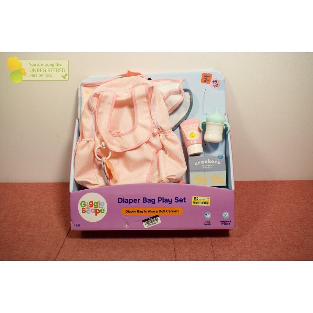 Gigglescape Baby Doll Diaper Bag Play Set (Incomplete)